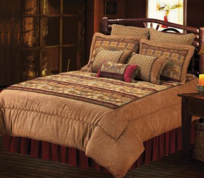 cabin bedding,lodge bedding,western bedding,rustic bedding,cowboy bedding,leather bedding,bedding sets,comforter sets Chenille Suede Moose Comforter Set