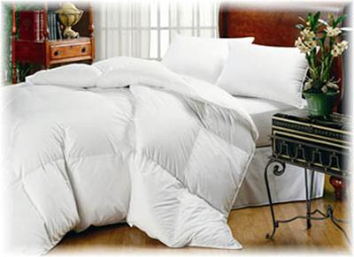Stripe Damask Down Comforter - 300 Thread Count