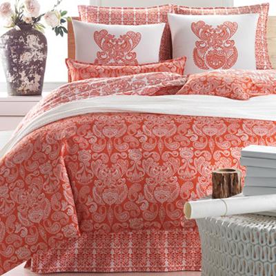 Designer Bedskirts on Boheme Persimmon Bedset Luxury Bedding   Luxury Designer Bedding Sets