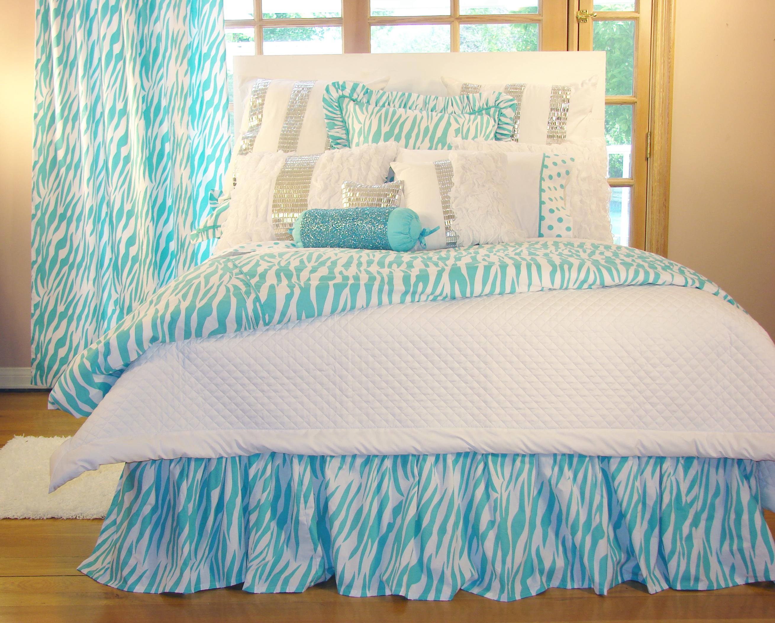 Turquoise Zebra Bedding InteriorDecorating