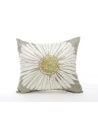 Maya White Flower Pillow