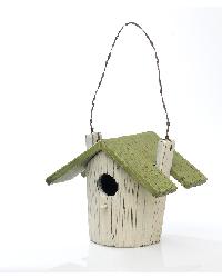 Green Wooden Birdhouse