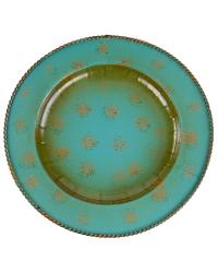 Round Turquoise Charger 4PC Set by  Global Views 