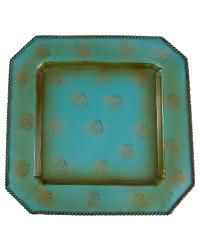 Square Turquoise Charger 4PC Set by  Global Views 