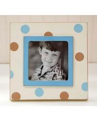 Blue and Chocolate Dot Picture Frame