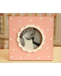 Pink Polka Dot Picture Frame