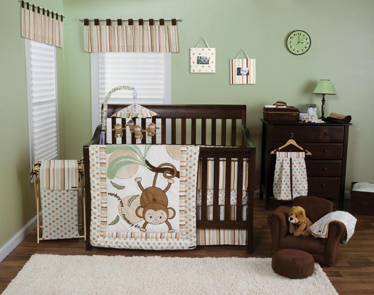 the Monkey Crib Bedding Set Trend Lab InteriorDecorating
