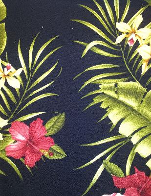Big Kahuna Hamakua Ebony in Big Kahuna Fabric Black Cotton Tropical  Classic Tropical   Fabric