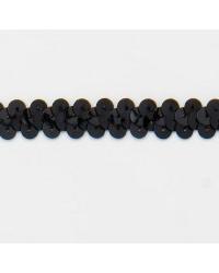 3/8in Stretch Sequin Trim Black