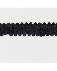1in Stretch Sequin Trim Black