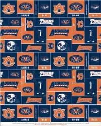 Auburn Tigers Block Fleece by  Foust Textiles Inc. 