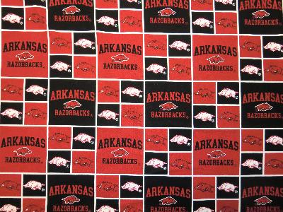 Arkansas Razorbacks Cotton Print&nbsp;Arkansas fabric
