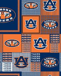 Auburn Tigers Block Fleece by  Foust Textiles Inc. 