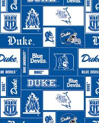 Duke Blue Devils Block Fleece by  Foust Textiles Inc. 