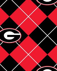 Georgia Bulldogs Argyle Fleece by  Foust Textiles Inc. 