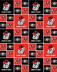 Georgia Bulldogs Cotton Print College Cotton Print