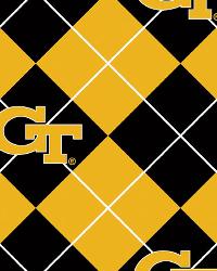 Georgia Tech Argyle Fleece by  Foust Textiles Inc. 