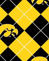 Iowa Hawkeyes Argyle Fleece by  Foust Textiles Inc. 