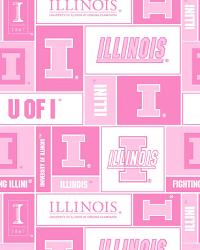 Pink Illinois Fleece by  Foust Textiles Inc. 