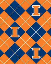 Illinois Illini Argyle Fleece by  Foust Textiles Inc. 