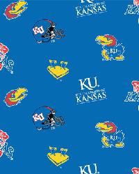 Kansas Jayhawks Fleece by  Foust Textiles Inc. 