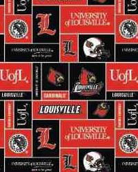 Louisville Cardinals Block Fleece by  Foust Textiles Inc. 