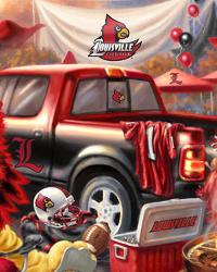 Louisville Cardinals Tailgate Fleece Panel 2009 College Fleece