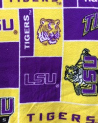 Louisiana State Tigers Block Fleece by  Foust Textiles Inc. 
