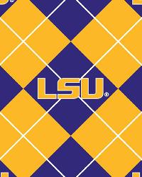Louisiana State Tigers Argyle Fleece by  Foust Textiles Inc. 