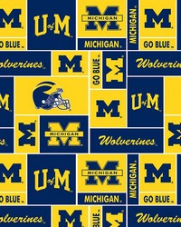 Michigan Wolverines Fleece by  Foust Textiles Inc. 