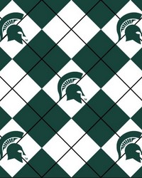Michigan State Spartans Argyle Fleece by  Foust Textiles Inc. 