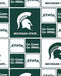 Michigan State Spartans Cotton Print College Cotton Print