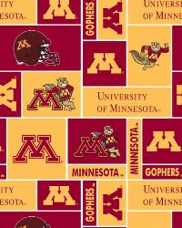 Minnesota Golden Gophers Block Fleece by  Foust Textiles Inc. 