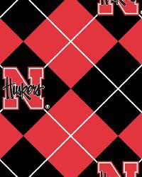 Nebraska Cornhuskers Argyle Fleece by  Foust Textiles Inc. 