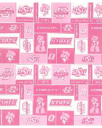 Pink Oklahoma State Fleece by  Foust Textiles Inc. 