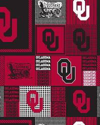 Oklahoma Sooners Block Fleece by  Foust Textiles Inc. 