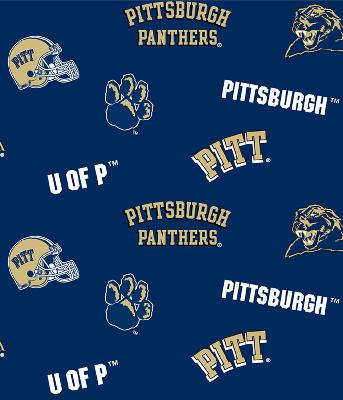 Pittsburgh Panthers Fleece by  Foust Textiles Inc. 
