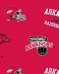 Arkansas Razorbacks Fleece by  Foust Textiles Inc. 