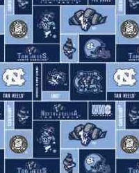 North Carolina Tar Heels Block Fleece by  Foust Textiles Inc. 