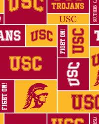Southern California Trojans Block Fleece by  Foust Textiles Inc. 