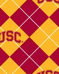 Southern California Trojans Argyle Fleece by  Foust Textiles Inc. 