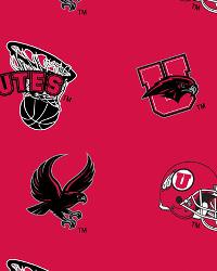 Utah Utes Fleece by  Foust Textiles Inc. 