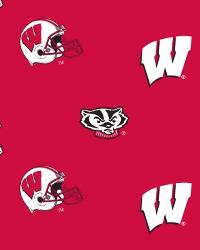 Wisconsin Badgers Fleece by  Foust Textiles Inc. 