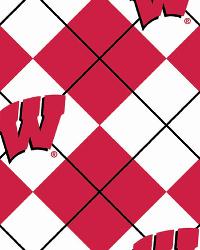 Wisconsin Badgers Argyle Fleece by  Foust Textiles Inc. 