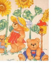 Sunflower Bear Baby Panel In-Stock 2008