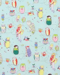 Spotted Owl Light Blue by  Alexander Henry 