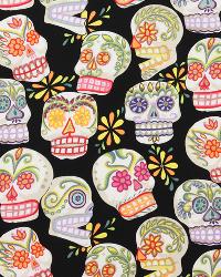Calaveras-Glitter Black Alexander Henry