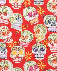 Calaveras-Glitter Red Alexander Henry
