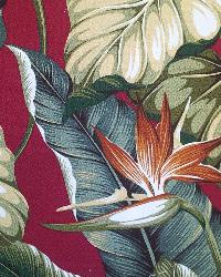 Bird of Paradise   Burgundy Vintage Hawaiian