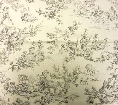 M Musee 101 Natural in Covington Spring 2012 Hanging Samples Beige Drapery Cotton Fire Rated Fabric NFPA 260  French Country Toile   Fabric